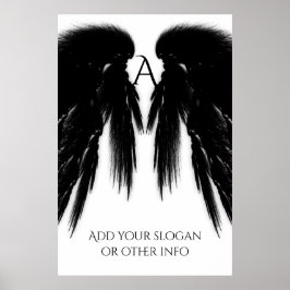 Poster ANGE NOIR AILES Monogramme