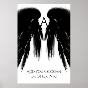 Poster ANGE NOIR AILES Monogramme
