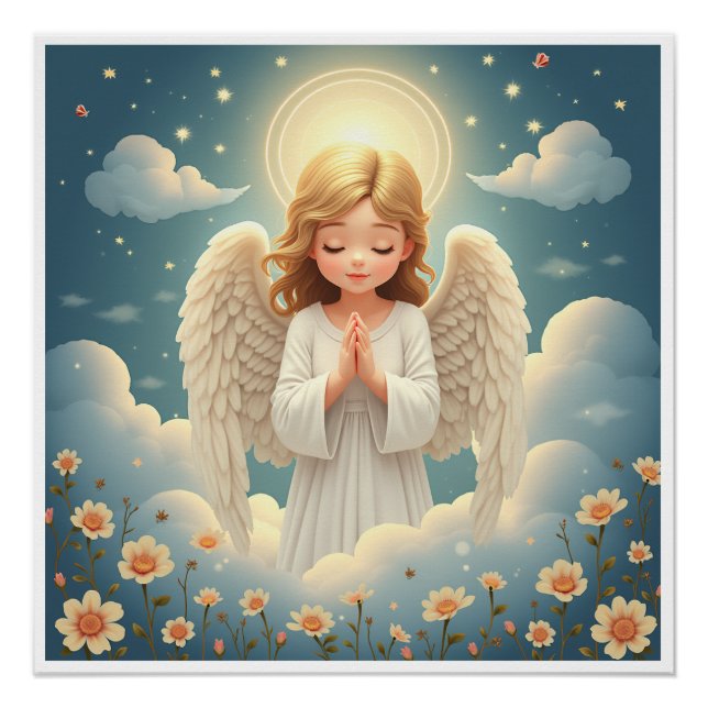 Poster ange priant (Devant)