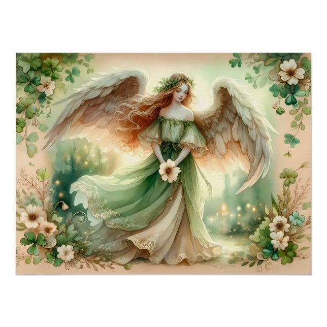 Poster Ange Sérénité Trèfle (Devant)