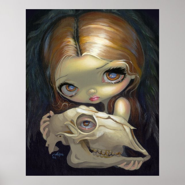 Poster Angel alchimique 1 ART IMPRIMER crâne gothique bas (Devant)