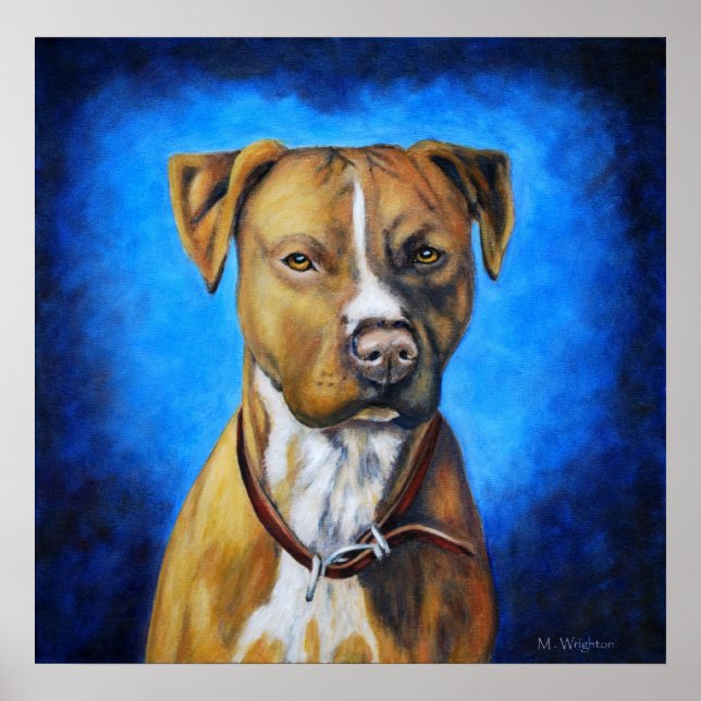Poster Angel American Staffordshire Terrier Dog Art (Devant)