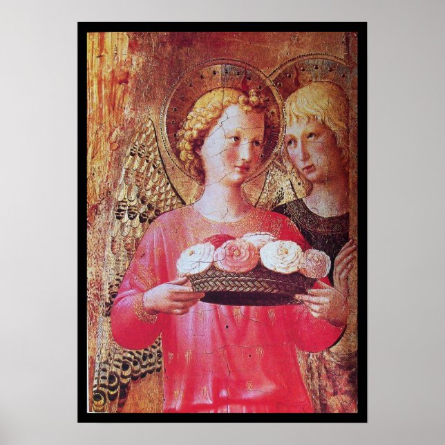 POSTER ANGEL AVEC ROSES (Devant)
