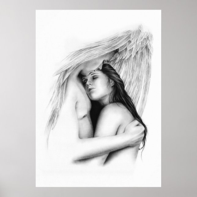 Poster Angel Couple Soulmate Amour (Devant)