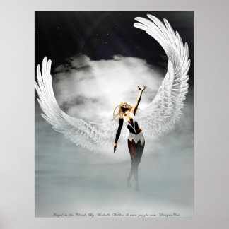 Poster Angel Dans Les Nuages Par Michelle Wilder
