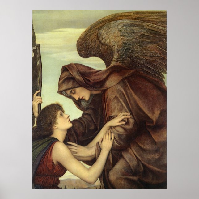 Poster Angel de la mort par Evelyn De Morgan (Devant)