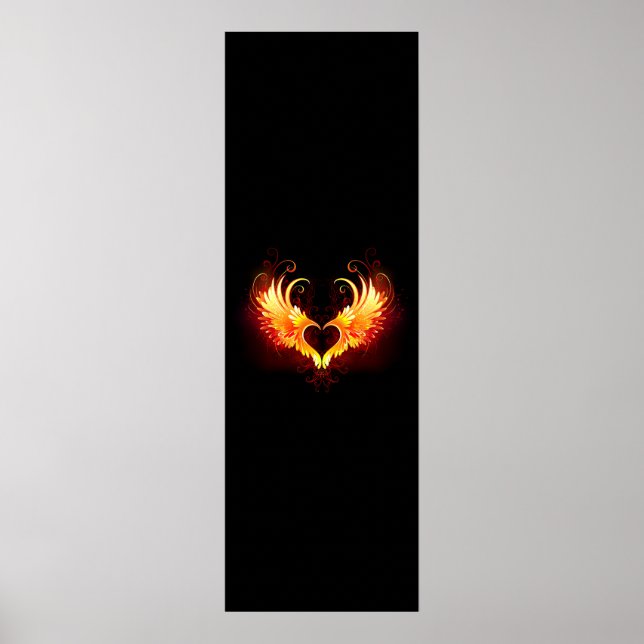Poster Angel Fire Heart with Wings (Devant)