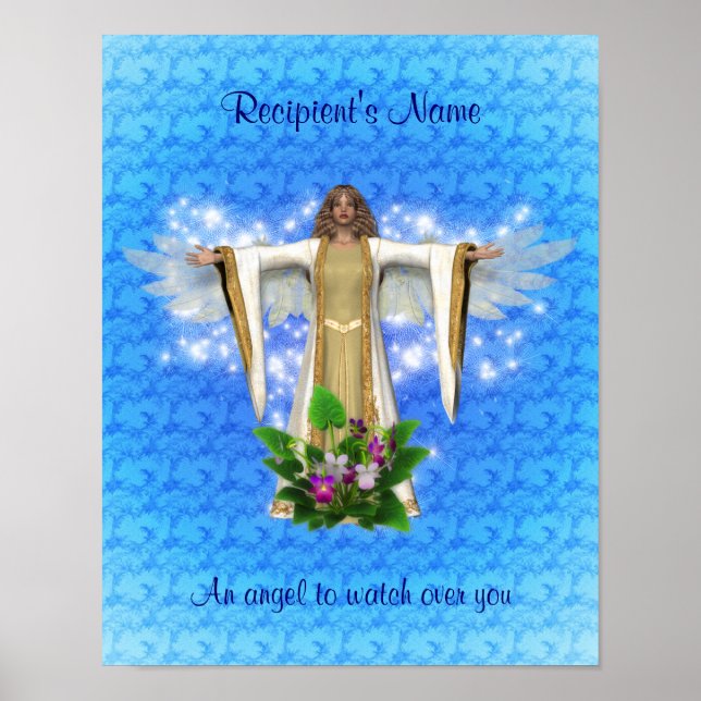 Poster Angel Gardien Surveillant Personnalisé (Devant)