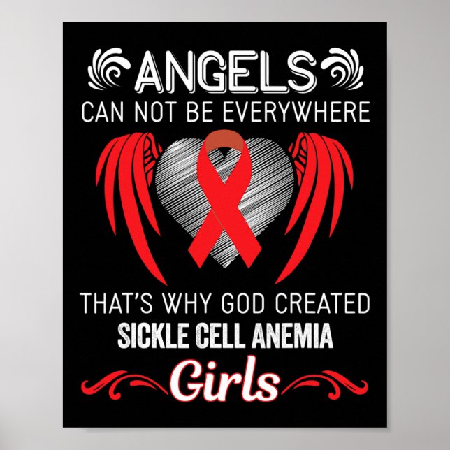 Poster Angel Girl - Sickle Cell Anemia Sensibilisation à  (Devant)