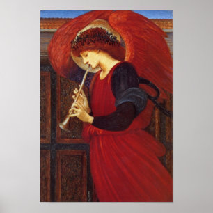 Poster Angel with Trumpet, Burne-Jones Fine Art