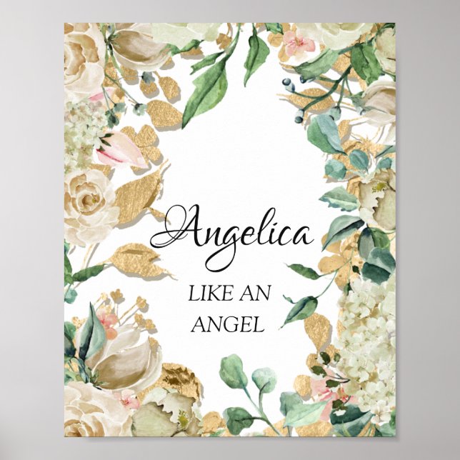 Poster Angelica Nom Signifiant anniversaire de naissance  (Devant)