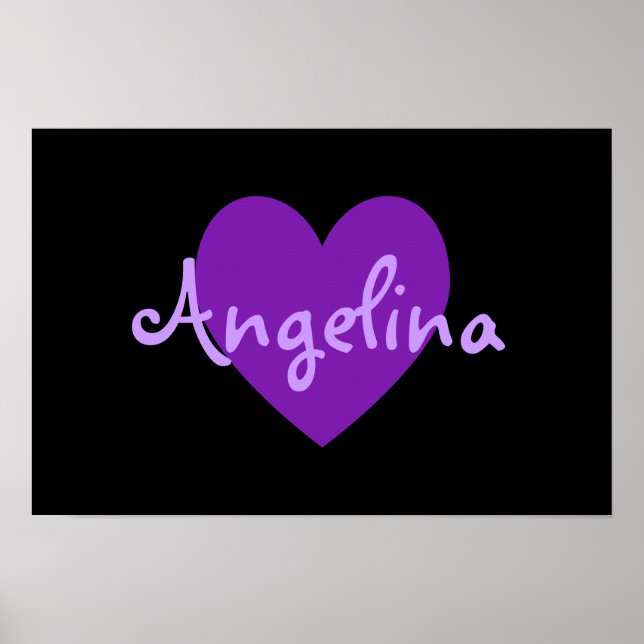 Poster Angelina en violet (Devant)