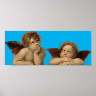 Poster Angels anges - Madonna Sixtina - Raphael - Raffael