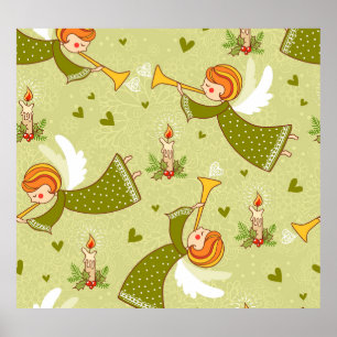 Poster Angels célestes : Motif Vintage