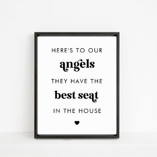 Poster Angels De Script Rétro En Mémoire Du Panneau Maria
