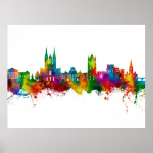 Poster Angers France Skyline