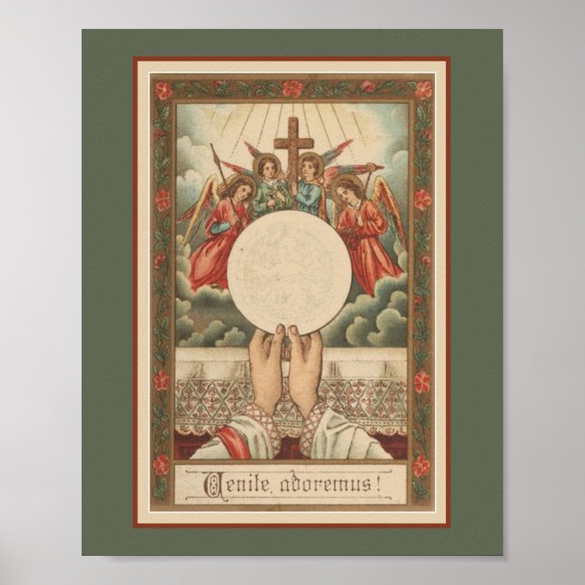 Poster Anges de Noël de la Messe latine traditionnelle (Devant)