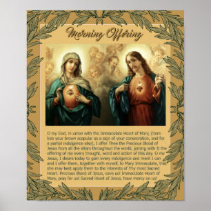 Poster Anges impeccables sacrés d'anges de Mary de coeur