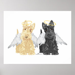 Poster Anges Terrier Écossais