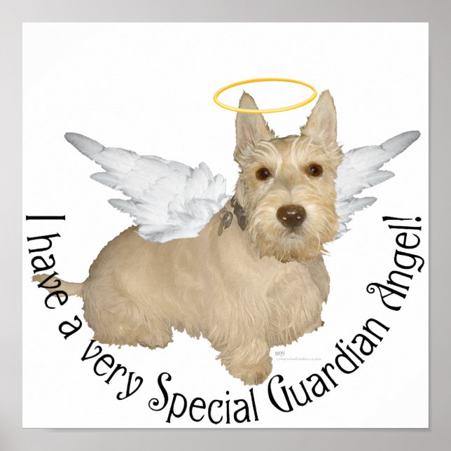 Poster Anges Terrier Ecossais Rouquin (Devant)