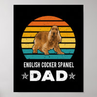 Anglais Cocker Espagnol Papa Retro Animal