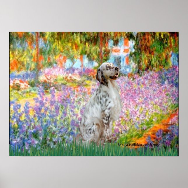 Poster Anglais Setter 1 - Jardin (Devant)