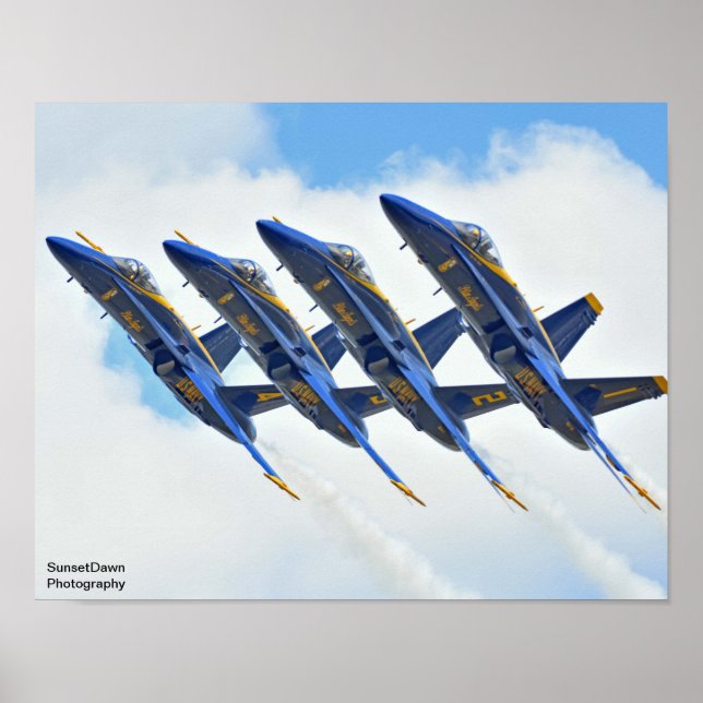 Poster Angles bleus (Devant)
