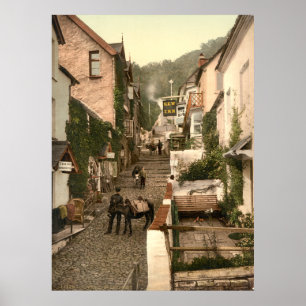 Poster Angleterre antique, Clovelly High Street, Devon