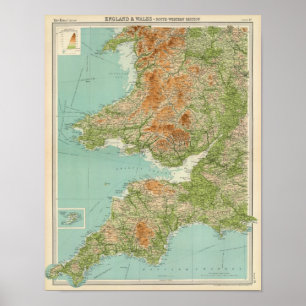 Poster Angleterre et Pays de Galles, section sud-ouest Sc