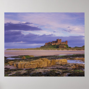 Poster Angleterre, Northumberland, Château de Bamburgh