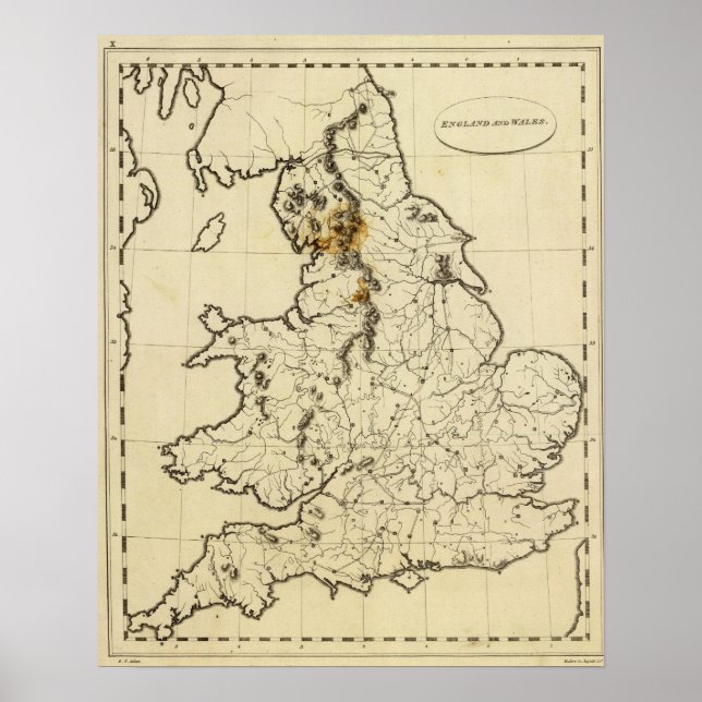 Poster Angleterre, Pays de Galles (Devant)