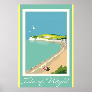 Poster Angleterre Vintage voyage de l'île de Wight
