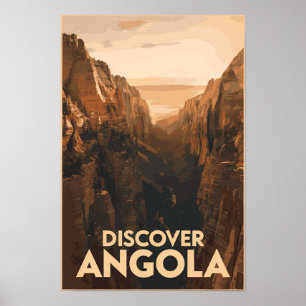 Poster Angola Lubango Voyage Art Vintage