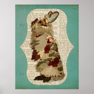 Poster ANGORA RABBIT RETRO Art