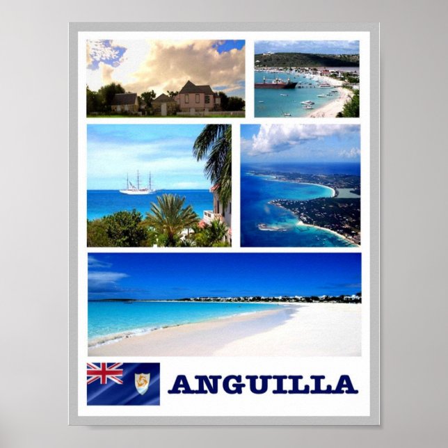 Poster Anguilla - Mosaïque - (Devant)