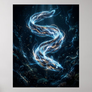 Poster Anguille électrique chargée de profondeurs