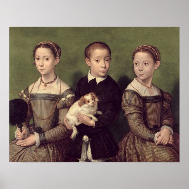 Poster Anguissola - Soeurs et frère de l'artiste (Devant)