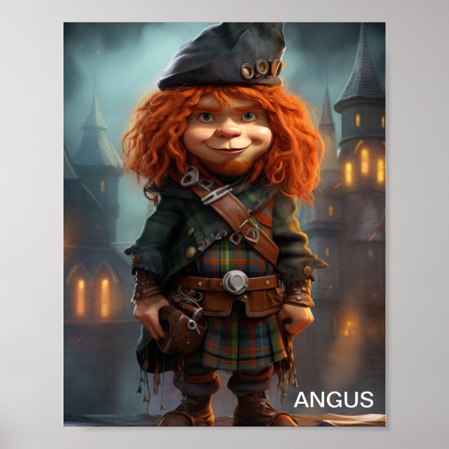 Poster Angus, le Wee Scottish Highlander (Devant)
