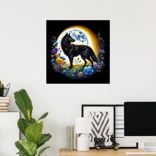 Poster animal amateur de loups cool