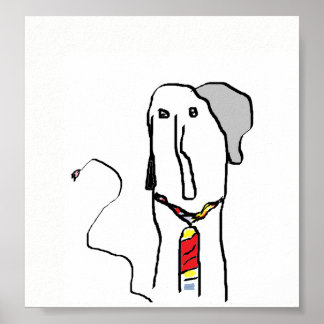 Poster Animal amusant Eléphant