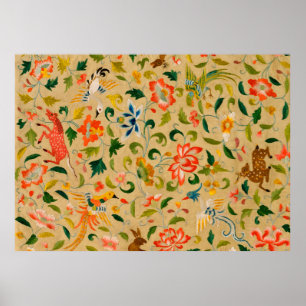 Poster Animal Antique Cheval Oiseau Deer Rabbit