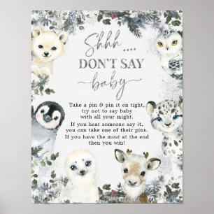 Poster Animal de l'Arctique Hiver Onederland Ne pas dire 