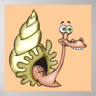 Poster Animal de mer drôle de visage