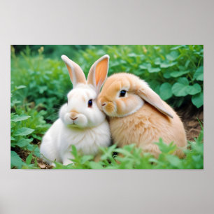 Poster Animal lapin Nature Faune Affection Soin