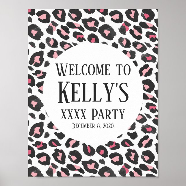 Poster Animal, léopard, guépard signe de bienvenue (Devant)