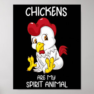 Poster Animal spirituel poulet Femmes éleveuse de poulets