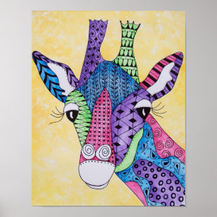 Poster animal Zen Giraffe