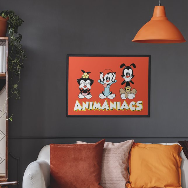 Poster Animaniacs | Graphique de Warner Sibings "No Evil" (Créateur téléchargé)