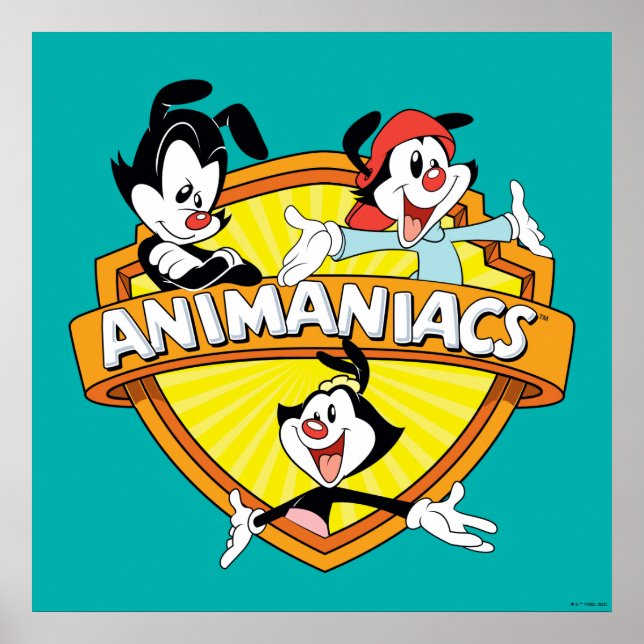 Poster Animaniacs | Warner Brothers & Sister WB Shield (Devant)