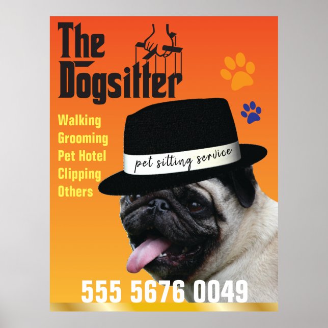 Poster Animaux assis 🐾 Dogfather Chien Walker Fiable (Devant)